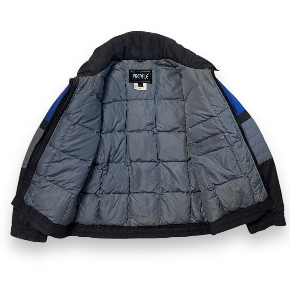 PROFILE Color Block Down Filled Puffer Ski Jacket VINTAGE - Picture 3 of 7